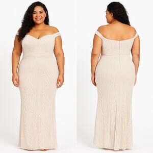 Style‎ Plus Boutique Size 2X White Evening Long Dress